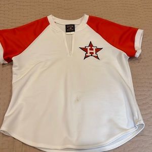 Astros ladies zip front jersey- does have a few stains